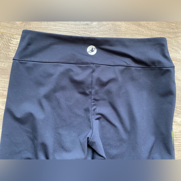 Aerie y2k vintage workout tank top and yoga pants navy blue w/ green detail - Picture 14 of 16